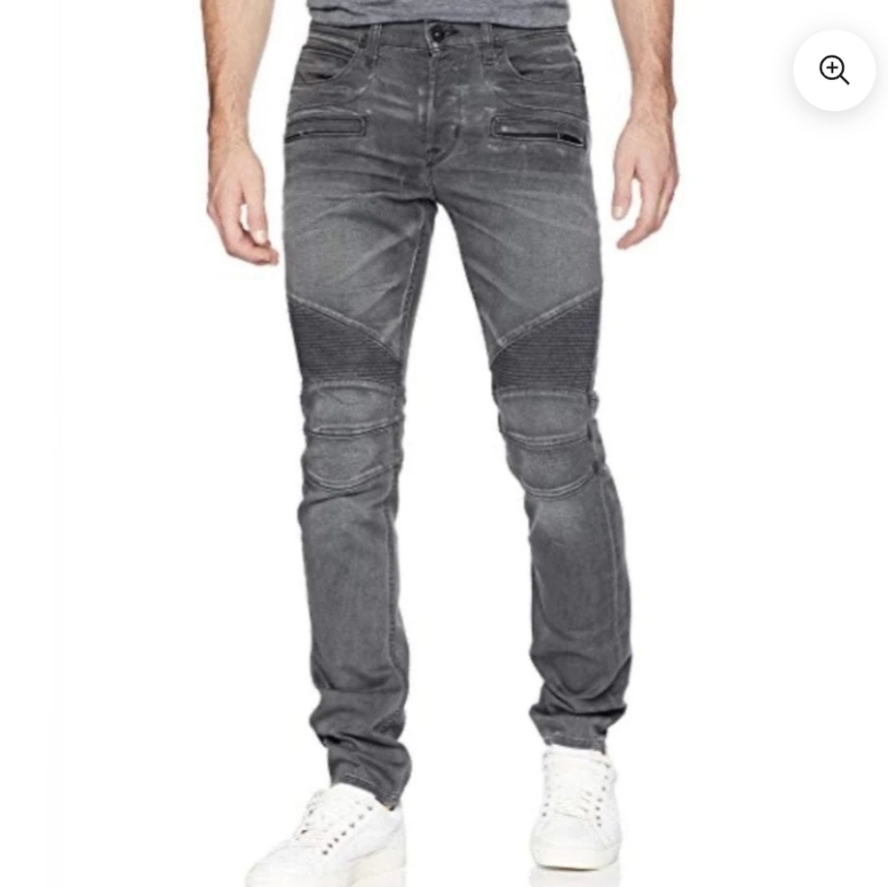 Hudson Blinder Biker Jeans Moto Gray Size 38